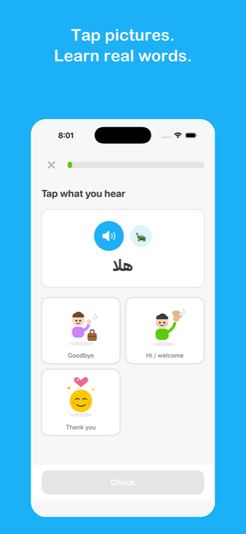 A Babil lesson: pick the picture for the Iraqi word
